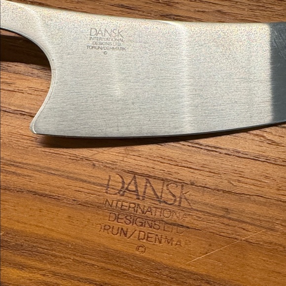 Dansk Cheese Knife with Teak Handle Matching Teak Cutting Board for Charcuterie - Picture 6 of 7